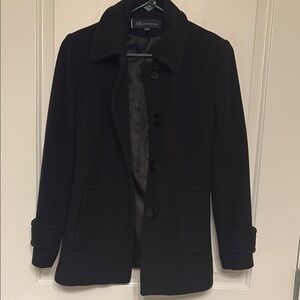PXS Anne Klein Black Wool Coat